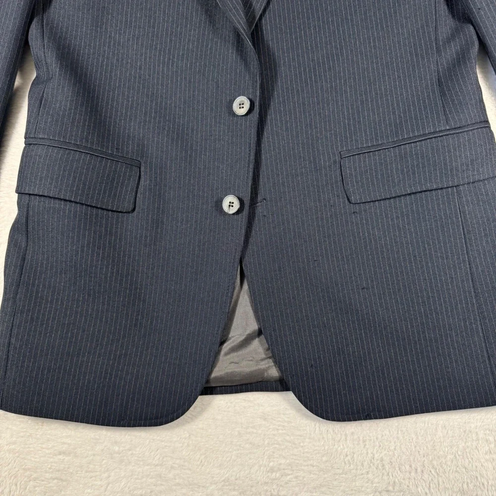Levi's Action Suits Blazer Mens 40‎ Navy Blue Excellent Pinstripe Two-Button